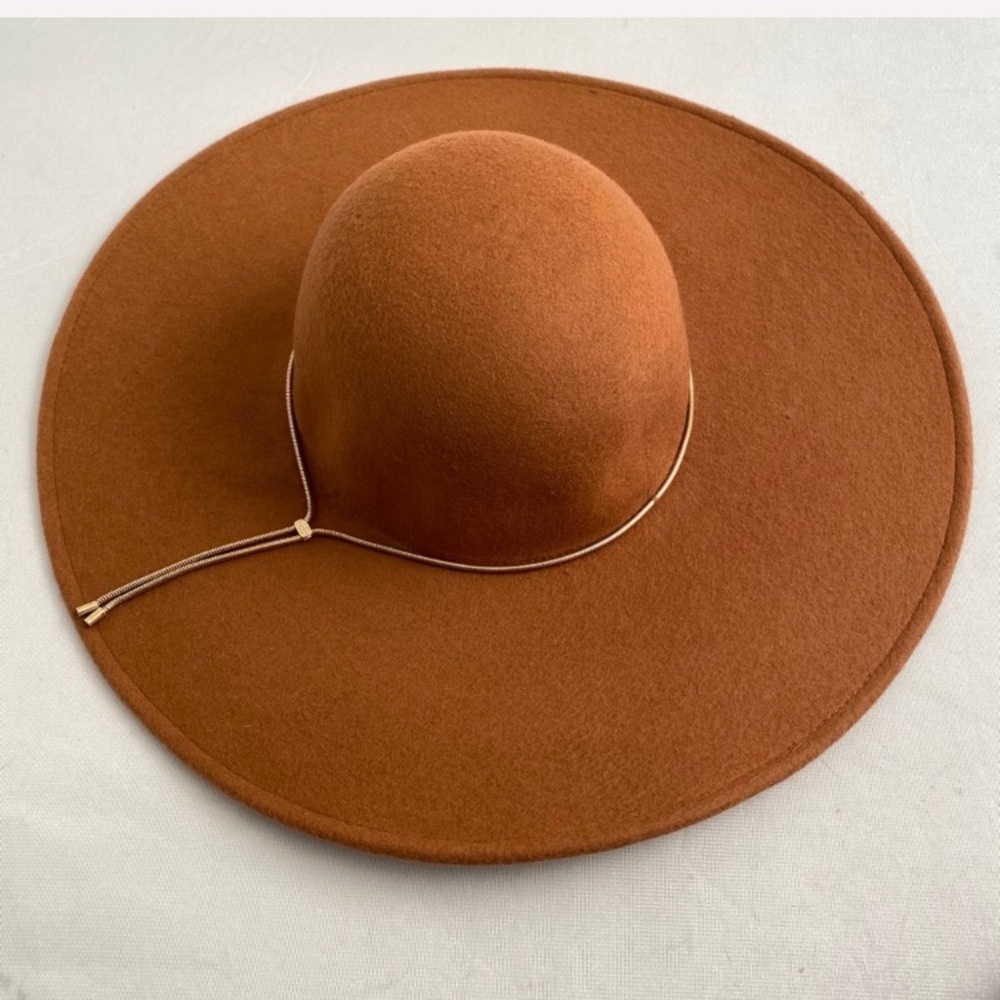 BCBG boho wool floppy hat in Mustard